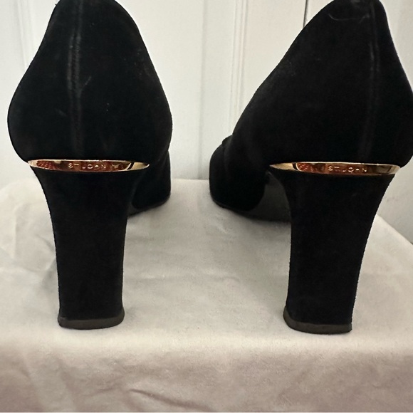 St. John Shoes Womens Size 10 Black Suede Mary Jane Pumps Block Heel Italy Party - Picture 4 of 14